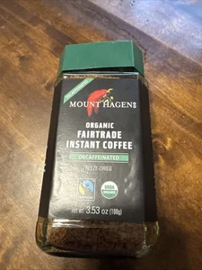 Café instantáneo orgánico Fairtrade, descafeinado, 3,53 oz (100 g) - Imagen 1 de 10