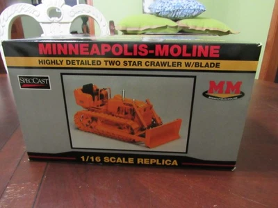 SPECCAST 1/16 MINNEAPOLIS MOLINE TWO STAR CRAWLER W/BLADE - NIB/NEVER DISPLAYED - Image 1 of 4