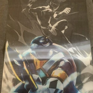 NEW Power Rangers Red / Blue / Black 3D Holographic Poster 3 Images 16x12 - Picture 1 of 3