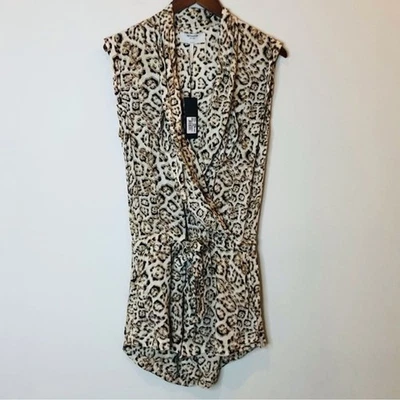 Mono mameluco con estampado animal estampado de animales de Brooklyn leopardo piedra de una cucharadita ropa de resort XXS Foto 1 de 4