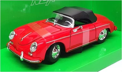 Welly NEX 1/24 Scale Diecast 24106H-W - Porsche 356A Speedster - Red - Image 1 of 4