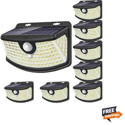 120 LED Solar Motion Sensor Lights - 8-Pack,  Waterproof, 270° Coverage - Image 1 of 4