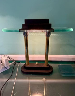 SALE! Vintage Robert Sonneman Halogen Desk Bankers Lamp Black matte finish - Image 1 of 2