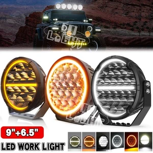 7/9inch Round LED Driving Work Lights SpotLight Headlight Offroad SUV Truck UTV - Picture 1 of 63