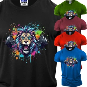 Camiseta American Funny Horror Colorido León Para Hombre EE. UU. Gimnasio Constructor Nueva Camiseta de Regalo - Imagen 1 de 12