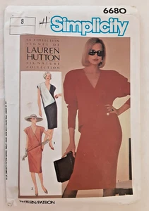 Vintage Simplicity Sewing Pattern 6680 Misses' Dress Size 8 UNCUT (H) - Picture 1 of 2