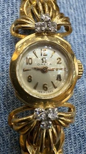 Alte Uhr aus 18 Karat Gold und Diamanten, Automatik - Bild 1 von 9