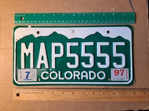 License Plates, Colorado, 1997, Passenger, MAP 5555, Quadruple 5 - Picture 1 of 4