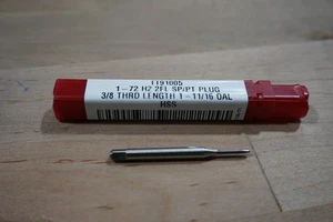 TITAN 750 1-72 H2 2-FLUTE PLUG TAP, SPIRAL POINT, HSS, FREE SHIP, 1 PIECE - Picture 1 of 1