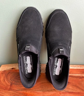 Zapato de Trail para Mujer Skechers Manos Libres Sin Cordones Hillcrest Sunapee Negro Talla 8 M Foto 1 de 4