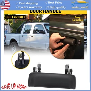 Door Handle Left For 2001-2011 Ford or Roght Ranger Smooth Black Front Outer 1Pc - Picture 1 of 10