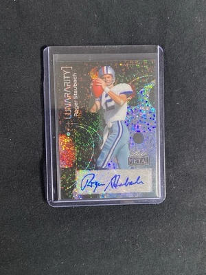 Autógrafo Lunararity 2025 Leaf Metal Roger Staubach/10 Foto 1 de 2