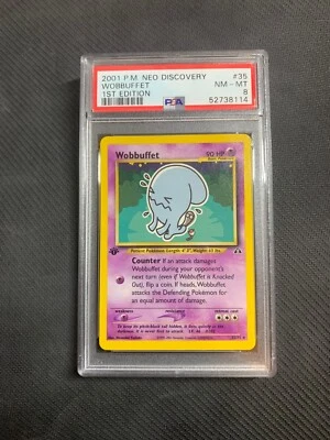 Wobbuffet 35/75 Neo Discovery 1st Edition Rare Near Mint/Mint PSA 8 - Image 1 of 2
