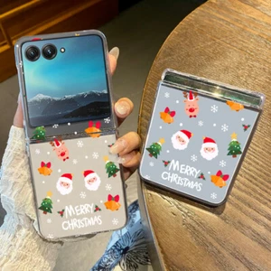 For Motorola Razr 50 40 Ultra Shockproof Christmas Clear Slim Hard PC Case Cover - Picture 1 of 18