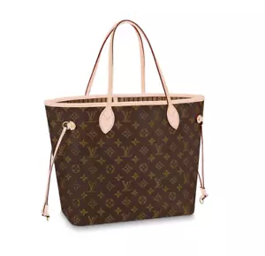 🔥NEW LOUIS VUITTON Neverfull MM Tote Bag Monogram Rose Beige- FRANCE❤️HOT GIFT - Picture 1 of 12