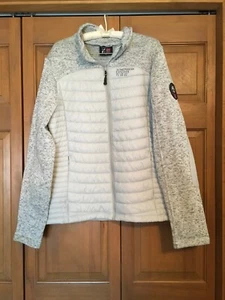 Scandinavian Explorer Jacket Unisex Adult XXL Gray Zip Puffer -knit sleeves 🇳🇴 - Picture 1 of 12
