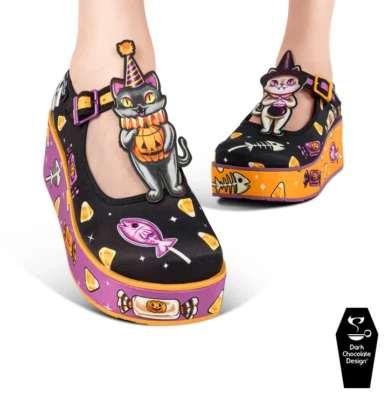 Zapatos Chocolate Caliente Zapatos de Halloween ¡DIFÍCILES DE ENCONTRAR! Foto 1 de 4