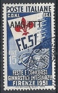 1951 TRIEST A GEBRAUCHTE TURNSTUDIOS 15 LIRE - RR10522 - Bild 1 von 1