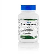 Healthvit Potassium Iodide 30 mg - 60 Tablets- Support for Thyroid-Free Shipping