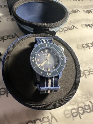 Blancpain X Swatch Scuba Fifty Fathoms Atlantic Ocean Bioceramic Watch New - Image 1 of 3