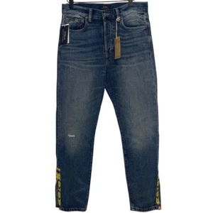 Jean Ralph Lauren para mujer 29 tiro alto ajustado suroeste con cuentas dobladillo dividido azul nuevo - Imagen 1 de 12