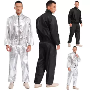 Hombres Ropa Exterior y Pantalones Chaqueta de Salto para Gimnasio Sauna Conjunto de Sudor Correr Yoga - Imagen 1 de 35