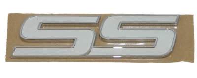 New Genuine GM White Chrome SS Door Emblem For 08-10 HHR SS 05-09 Trailblazer SS - Image 1 of 4