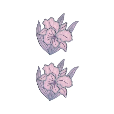 Iridescent Flower in LAVENDER (2-Pack) Iron on Patch - Image 1 of 4