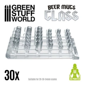 Beer Mugs - Glass Cups Ammo Decor Modelling Wargames glasses drink - Picture 1 of 2