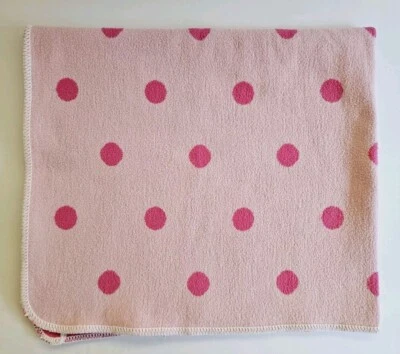Manta Bebé David Fussenegger Rosa Reversible Lunares Círculo Luz Oscura EXCELENTE Foto 1 de 4