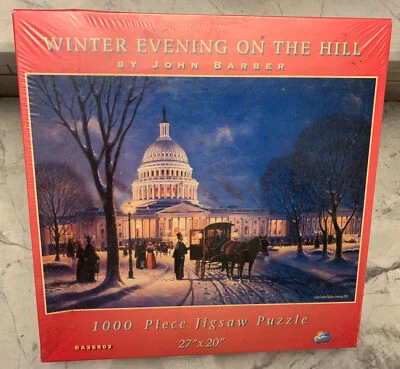 The Capital Building Jigsaw Puzzle 1000 Piece - “Winter Evening On The Hill” NEW - Image 1 of 4