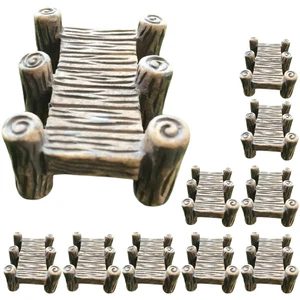 10 Pcs Wooden Bridge Miniature Ornament Micro Decoration Decorate Outdoor - Bild 1 von 12