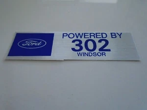 Reproduction Ford Powered By 302 Windsor Valve Cover Decal - Picture 1 of 1