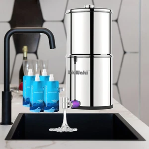 Outdoor Gravity Water Filter System&3xBlack Purification Element+4xWater Pouches - Picture 1 of 15