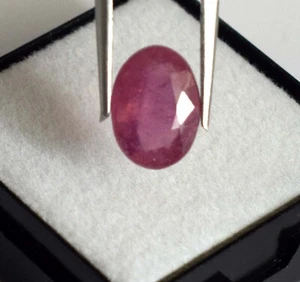 3.45 Ct Natural Mozambique Red Ruby Oval Loose Gemstone Certified B77758 - Picture 1 of 8
