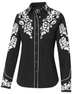 Damenbluse Westernbluse Country Cowgirl Western Stars & Stripes »LILITH« - Picture 1 of 3