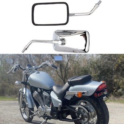 Rectangle Motorcycle Rearview Mirrors For Honda Shadow Sabre VT VF 700 750 1100 Foto 1 de 4