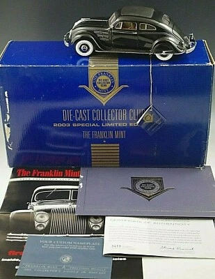 FRANKLIN MINT 1934 CHRYSLER AIRFLOW CAR MODEL L.E. 3419/9900 1:24 SCALE DIE CAST - Image 1 of 4