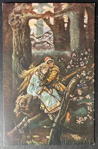 "V. Vasnecov Na Sedem Vlku ""Montando al lobo gris"" arte impreso cuento de hadas ruso - Imagen 1 de 2