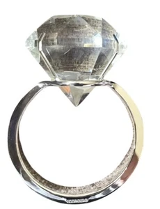 Pisapapeles anillo diamante imitación cristal Godinger Shannon 3" en caja de terciopelo negro - Imagen 1 de 5