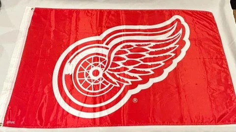 VINTAGE DETROIT RED WINGS FLAG INDOOR OUTDOOR 3x5 OFFICIALLY LICENSED NHL, READ Cover