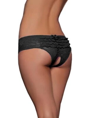 Sexy PO Panty Damen Spitze Blumen Transparent Unterhose Slip Dessous S M L XL - Bild 1 von 4