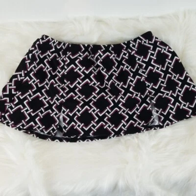 Falda de natación para mujer INC International Concepts negra blanca rosa con estampado geométrico Foto 1 de 4