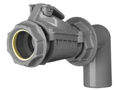 Rückstauverschluss Rückstauklappe 50 typ C grau, Rattenschutz Rohrklappe - Bild 1 von 4