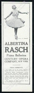 1914 Albertina Rasch photo Century Opera Company NY vintage print ad - Picture 1 of 7