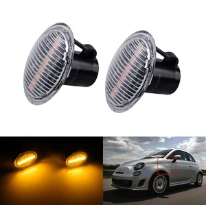 Pair For 2008-16 Ford Ka RU8 LED Indicator Side Marker Repeater Light Lamp Amber - Picture 1 of 12