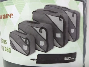 4 Set Packing Cube - Lightweight Travel Organizers with Laundry Bag, Gray - Picture 1 of 10
