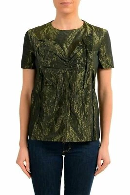 Maison Margiela 1 Women's Green Short Sleeve Blouse Top US S IT 40 - Image 1 of 4