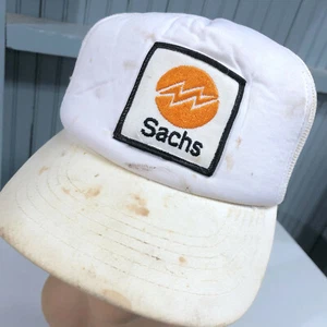 VTG Sachs Electric Beat Up Dirty Old Distressed Snapback Baseball Cap Hat - Picture 1 of 6