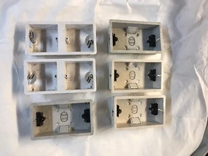 dry lining back boxes size 2 GANG X 4 & 2 Dual Accessory Boxes 35mm Deep - Picture 1 of 4
